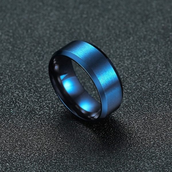ANELLO UOMO ACCIAIO BLU 1