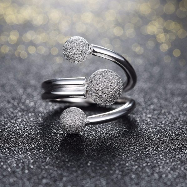 ANELLO SFERE ARGENTO