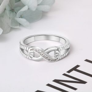 ANELLO INFINITO ARGENTO E CRISTALLI