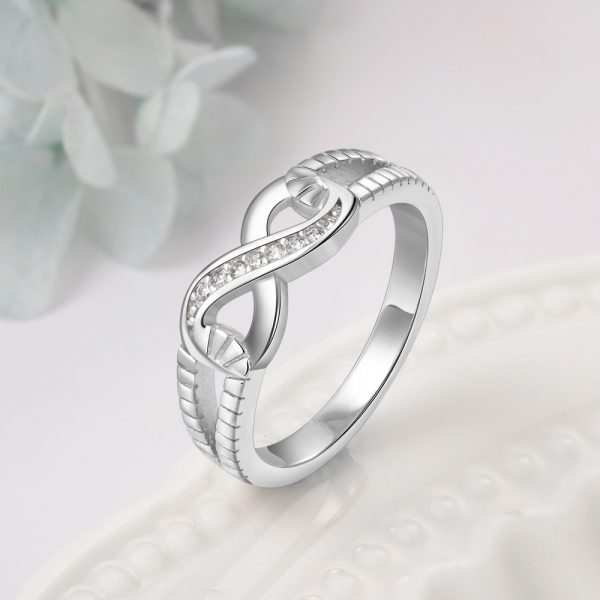 ANELLO INFINITO ARGENTO E CRISTALLI 1
